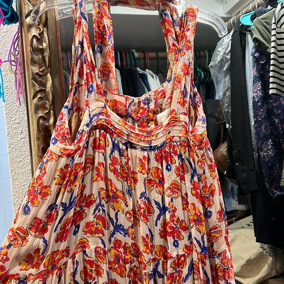 Natalie Martin Jasmine Maxi Dress Water Color Clementine XS - Picture 4 of 9